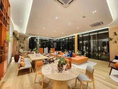 Luxurious modern living room with elegant decor and spacious seating area