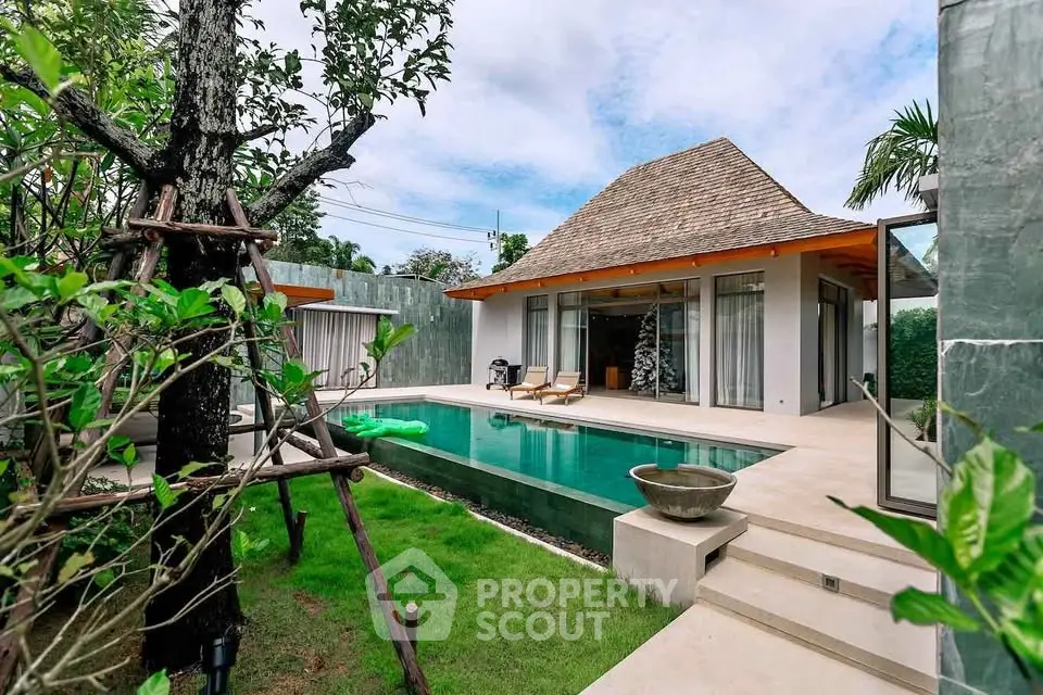 Luxurious villa with private pool and lush garden, perfect for serene living.