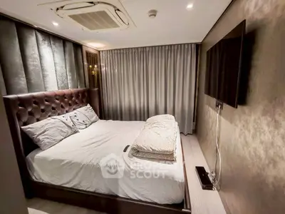 Luxurious bedroom with elegant decor and modern amenities