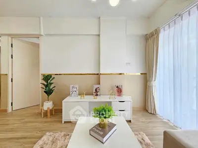 Bright and modern living room with stylish decor and natural light