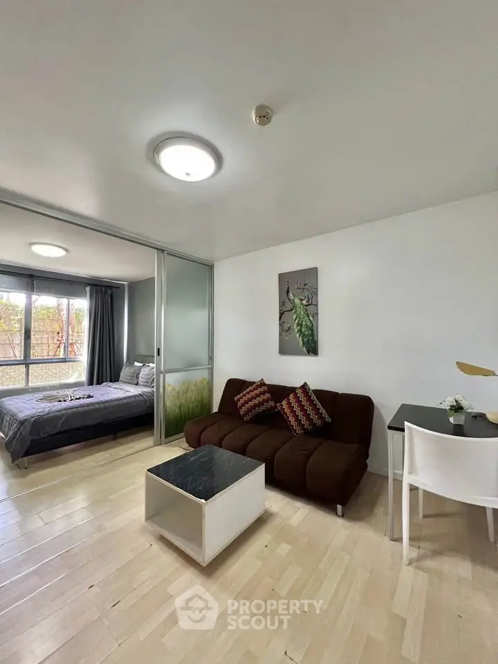 Modern studio apartment with open layout and stylish decor