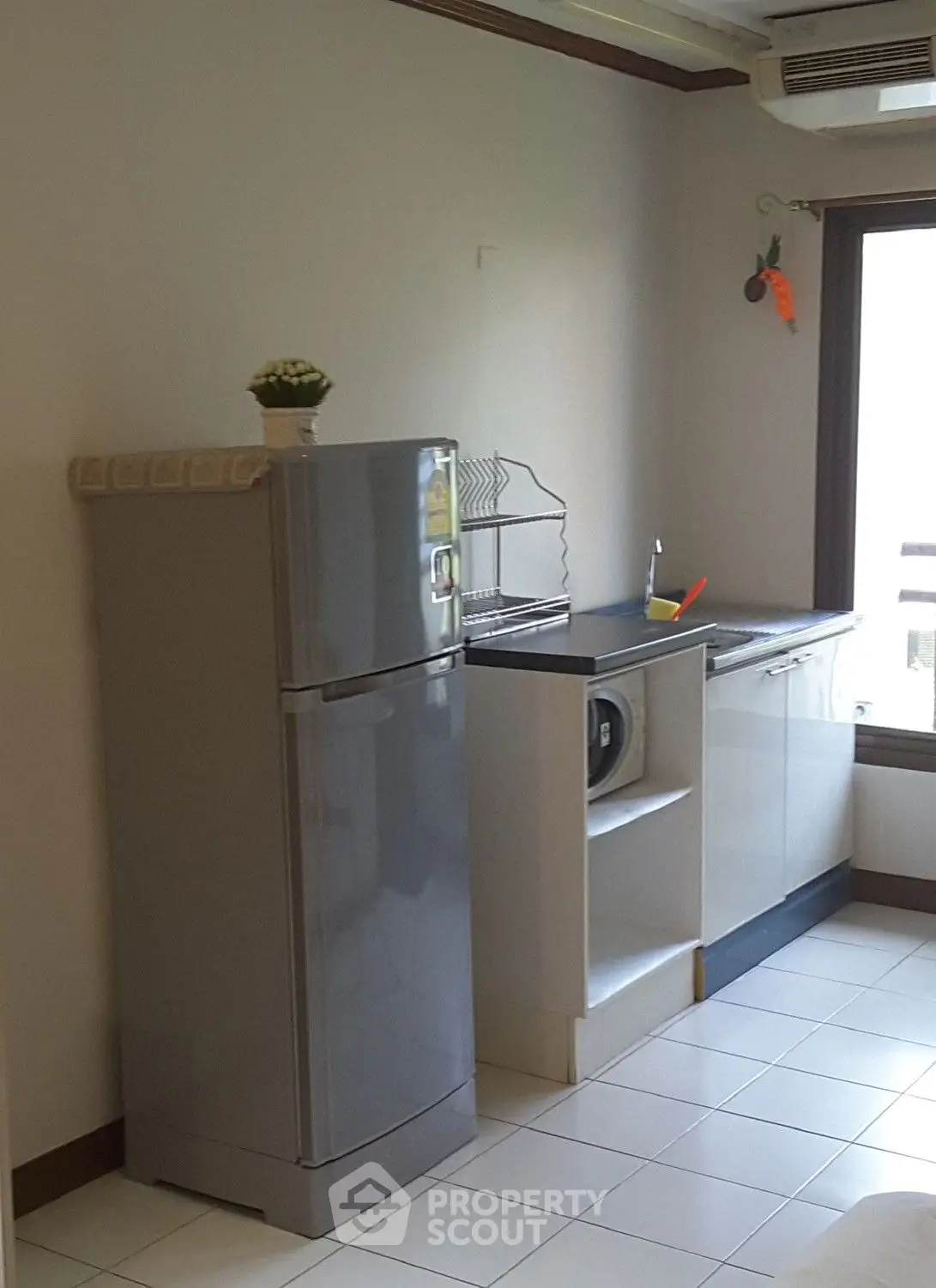Modern bathroom with sleek design and natural lighting