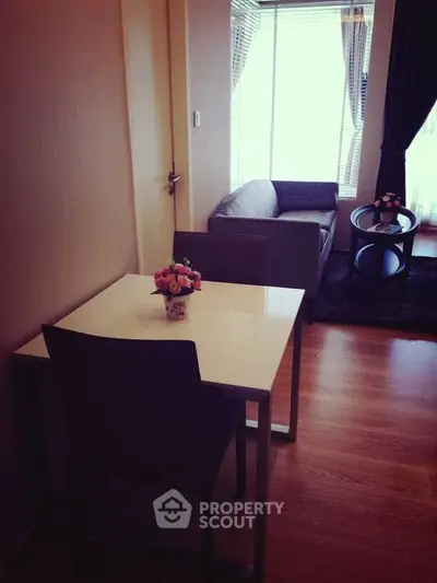 Cozy living room with modern furniture and natural light