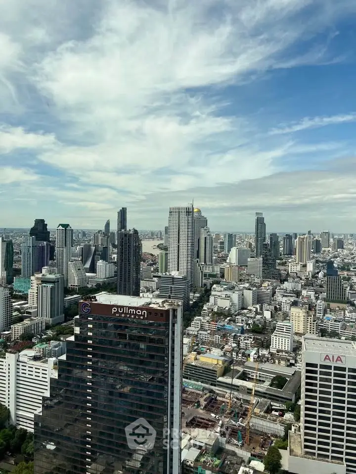 Stunning cityscape view showcasing modern skyscrapers under a vibrant sky, perfect for urban living enthusiasts.