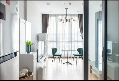 Modern living room with elegant decor and natural light