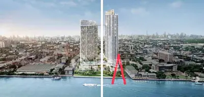 Stunning riverside high-rise buildings with panoramic city views
