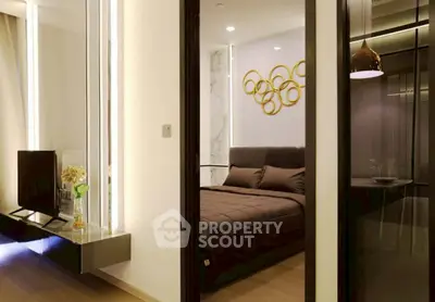 Modern bedroom with stylish decor and cozy ambiance