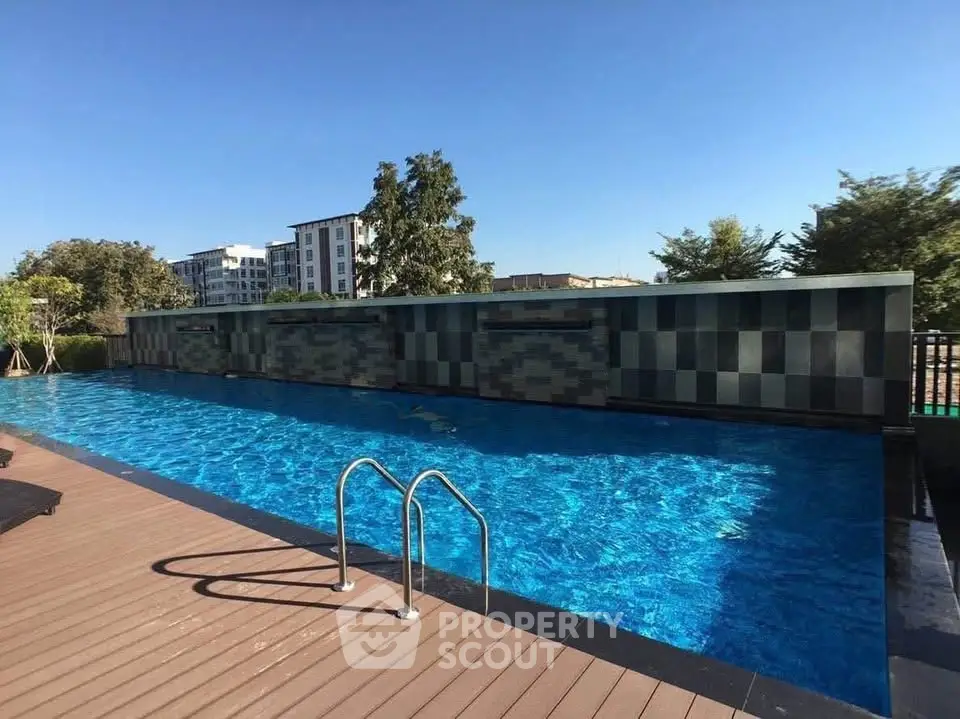 Luxurious rooftop pool with modern design and stunning city views