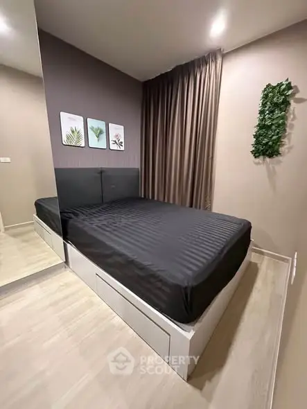 Modern bedroom with sleek design and stylish decor