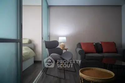 Modern living room with stylish furniture and cozy ambiance