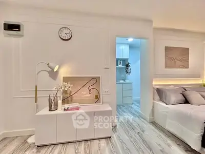 Modern bedroom with stylish decor and cozy ambiance