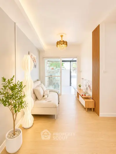 Bright and modern living room with elegant decor and natural light