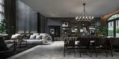 Luxurious modern living room with elegant decor and spacious layout, perfect for sophisticated urban living.