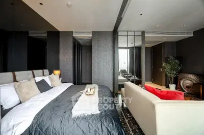 Luxurious modern bedroom with elegant decor and spacious layout