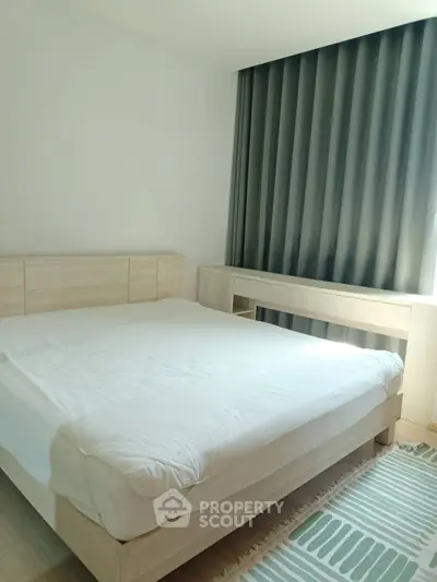 Modern bedroom with minimalist design and natural light