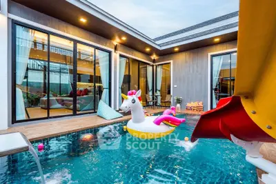 Luxurious modern villa with private pool and stylish outdoor area