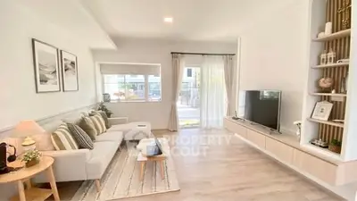Bright and modern living room with stylish decor and natural light