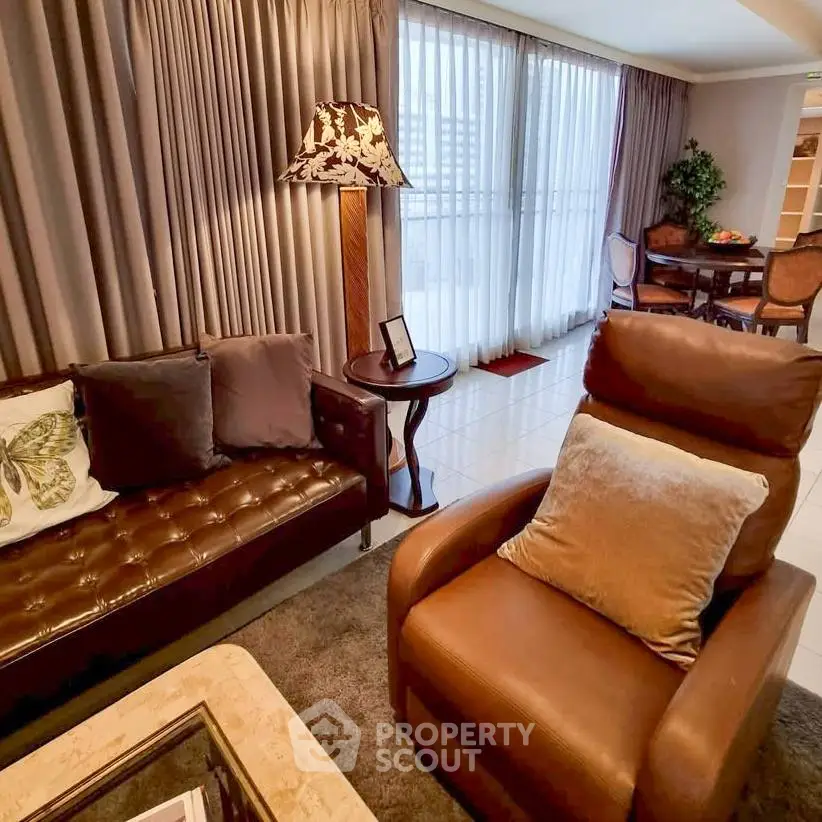 Luxurious living room with elegant furniture and natural light