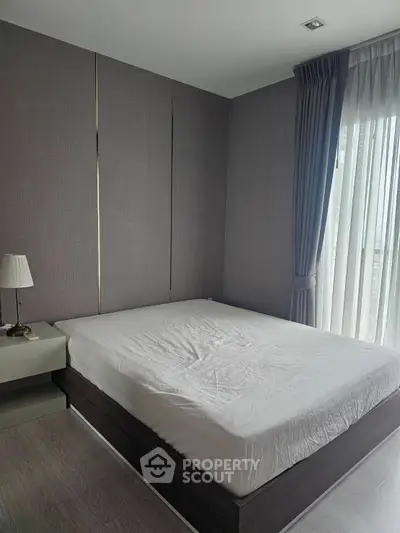 Modern bedroom with elegant design and natural light