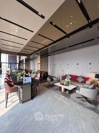 Luxurious modern living room with elegant furniture and stylish decor