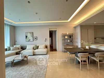 Luxurious modern living room with elegant open layout and stylish furniture