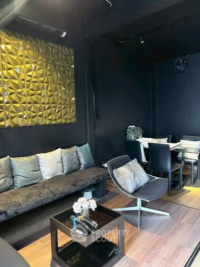 Stylish modern living room with chic decor and cozy seating area