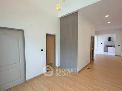 Spacious modern interior with open layout and stylish lighting