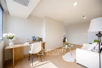 Bright and airy living room with modern decor and natural light