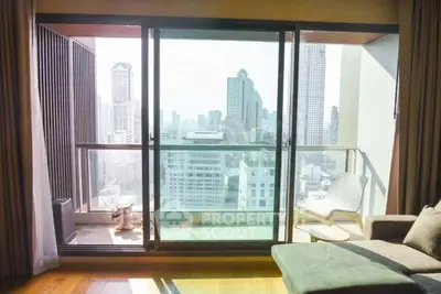 Luxurious apartment with stunning city view from spacious balcony
