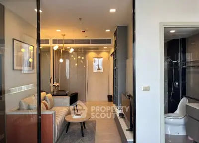 Modern living room with open layout and stylish decor