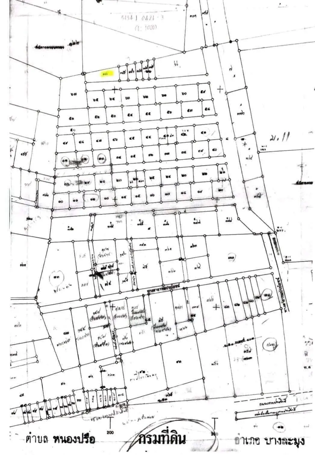 Detailed schematic land plot plan showcasing a well-organized layout for property development, ideal for builders and investors.