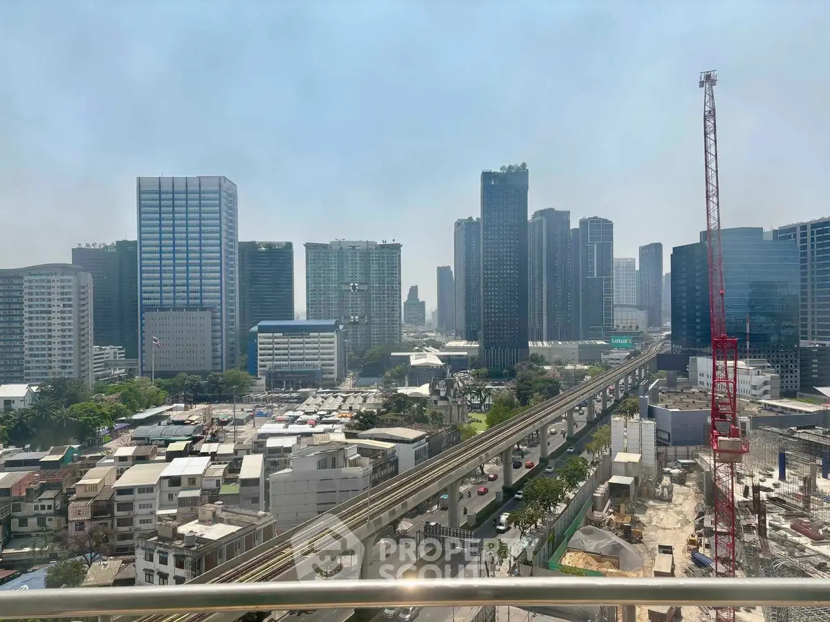 Stunning cityscape view showcasing modern skyscrapers and urban development, perfect for real estate investment.