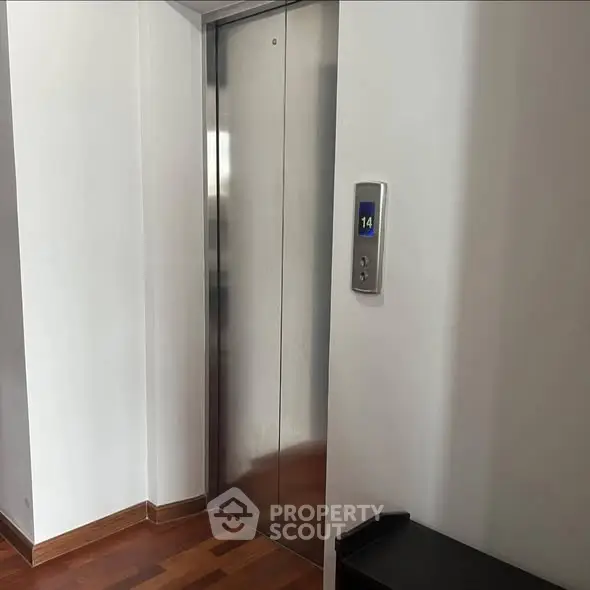 Modern elevator with sleek design in residential building