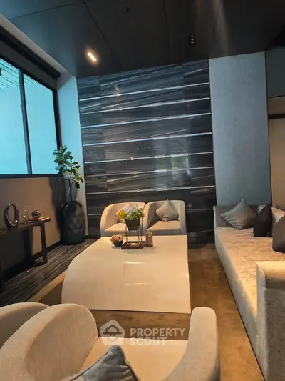 Luxurious modern living room with elegant furniture and stylish decor