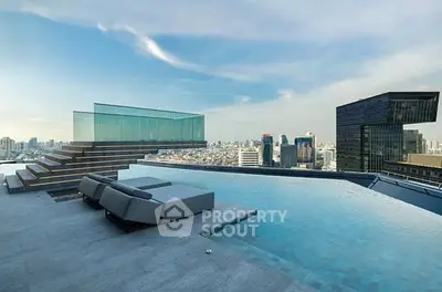 Luxurious rooftop infinity pool with stunning city skyline views.