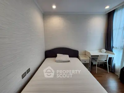 Modern bedroom with minimalist design and natural light