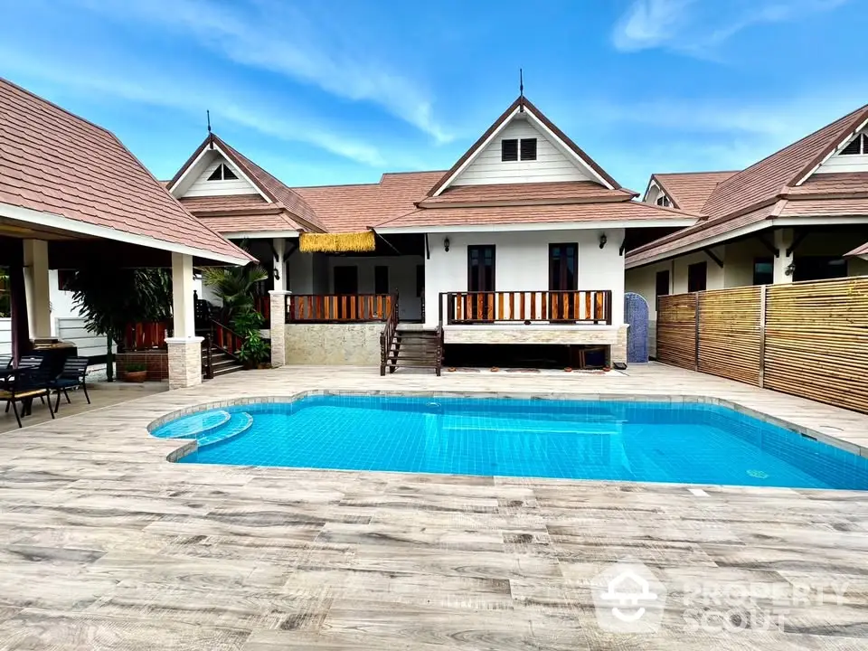 Charming villa with private pool and spacious patio, perfect for luxury living and entertaining.