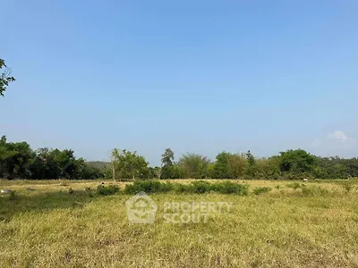 Expansive open land with lush greenery and clear blue sky, perfect for development opportunities.