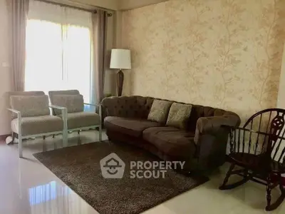 Cozy living room with elegant furniture and natural light