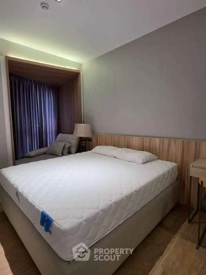 Cozy bedroom with modern design and natural light