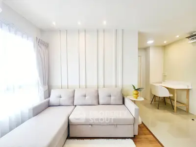 Modern living room with stylish sofa and elegant decor