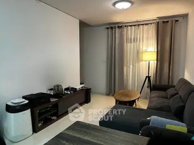 Cozy living room with modern furniture and ambient lighting