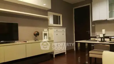 Modern living room with stylish furniture and elegant decor