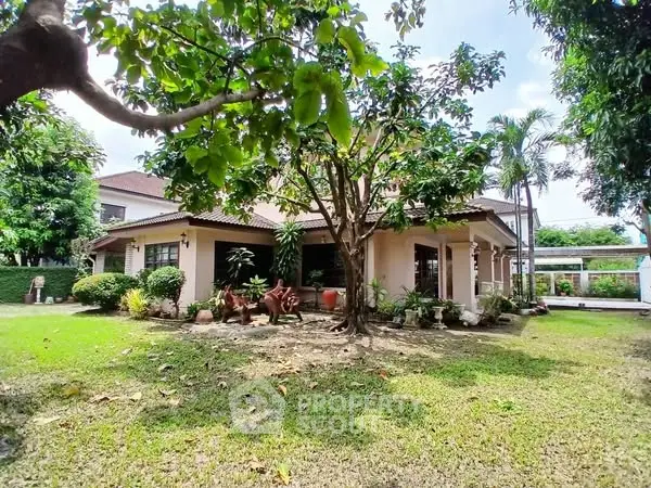 Charming suburban home with lush garden and spacious yard
