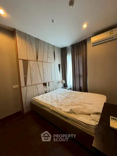 Cozy bedroom with modern design and natural light