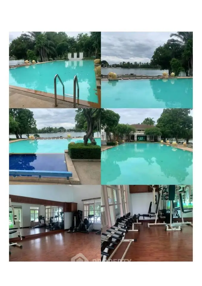 Luxurious property with stunning pool and modern gym facilities, perfect for relaxation and fitness enthusiasts.