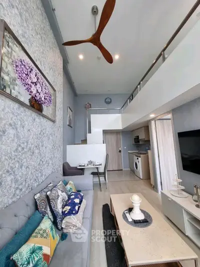 Modern loft apartment with stylish decor and open layout