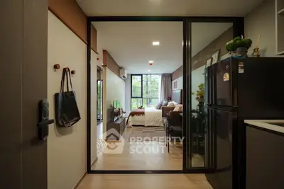 Modern studio apartment with open layout and stylish decor