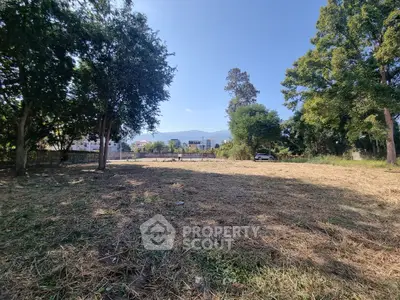 Spacious vacant land surrounded by trees, ideal for development with scenic views.