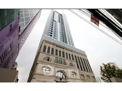 Stunning high-rise building with modern architecture in urban setting